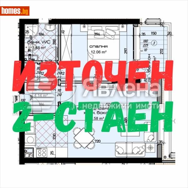 Двустаен, 72m² - Жк. Младост, Варна - Апартамент за продажба - ЯВЛЕНА - 117492306