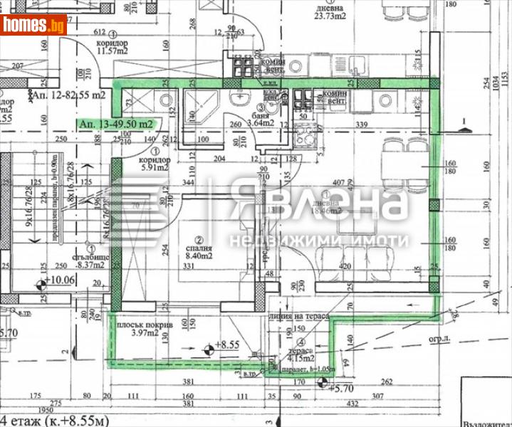 Двустаен, 60m² - Кв. Виница, Варна - Апартамент за продажба - ЯВЛЕНА - 117492651