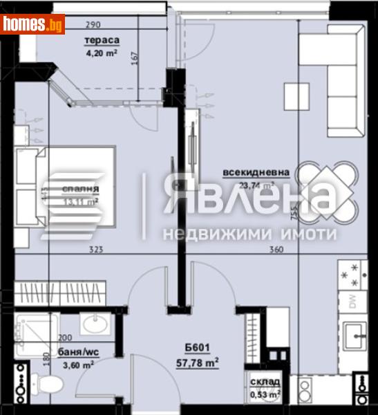 Двустаен, 66m² - Жк. Изгрев, Бургас - Апартамент за продажба - ЯВЛЕНА - 117492757