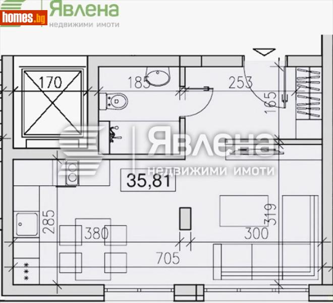 Едностаен, 43m² - Кв. Модерно Предградие, София - Апартамент за продажба - ЯВЛЕНА - 117493505