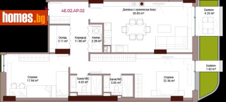 Тристаен, 162m² - Апартамент за продажба - 117507722