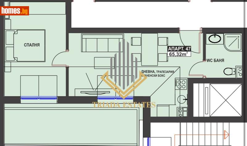 Двустаен, 65m² - Жк. Братя Миладинови, Бургас - Апартамент за продажба - Триада естейтс - 117607405