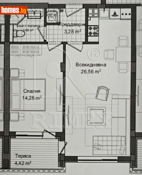 Двустаен, 72m² - Жк. Гагарин, Пловдив - Апартамент за продажба - Римекс Имоти - 117654215
