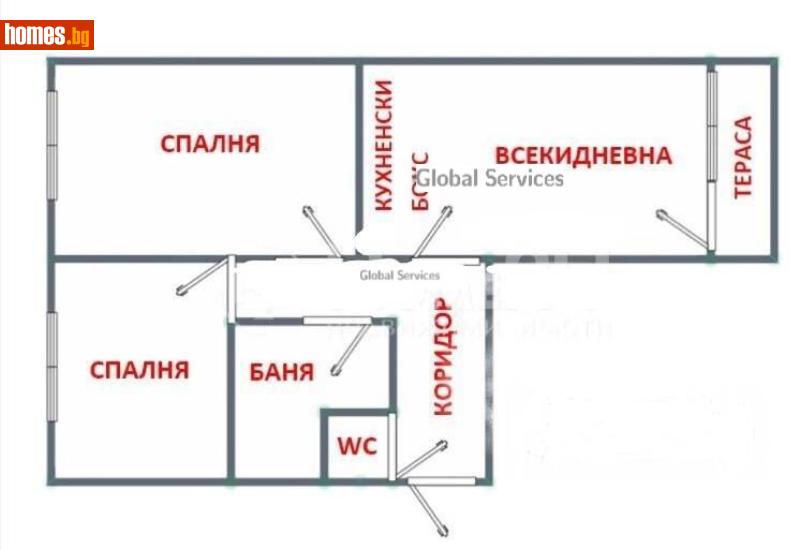 Тристаен, 75m² -  Медицинска академия, София - Апартамент за продажба - Глобъл Сървисиз ООД - 117654933