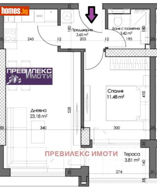 Двустаен, 66m² - Кв. Кършияка, Пловдив - Апартамент за продажба - Превилекс имоти ЕООД - 117659015