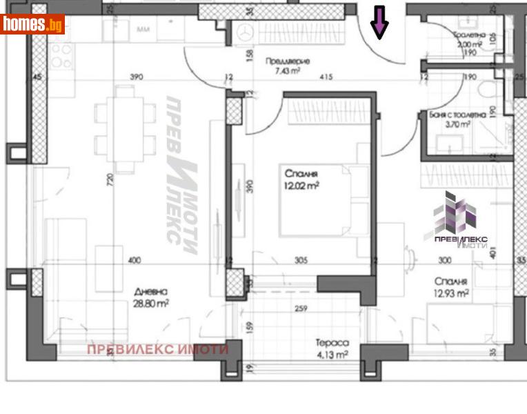 Тристаен, 104m² - Кв. Кършияка, Пловдив - Апартамент за продажба - Превилекс имоти ЕООД - 117659016