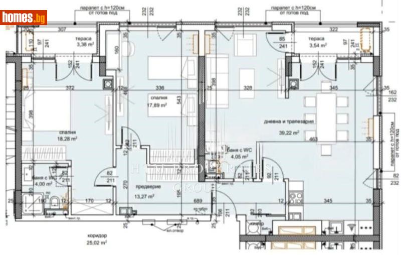 Тристаен, 140m² - Жк. Тракия, Пловдив - Апартамент за продажба - Ейч Ти Ем Пропъртис Груп ЕООД - 117670848