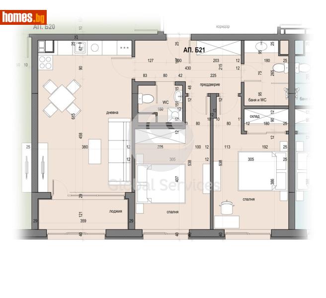 Тристаен, 102m² - Жк. Славия, София - Апартамент за продажба - Глобъл Сървисиз ООД - 117670937