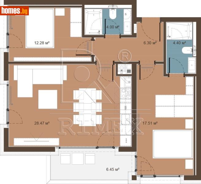 Тристаен, 106m² - Кв. Малинова Долина, София - Апартамент за продажба - Римекс Имоти - 117685312
