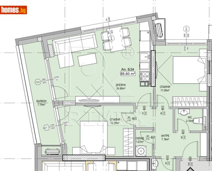 Тристаен, 98m² - Кв. Манастирски Ливади, София - Апартамент за продажба - Римекс Имоти - 117685321
