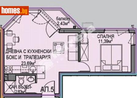 Двустаен, 55m² - Апартамент за продажба - 117688146