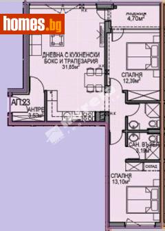 Тристаен, 90m² - Апартамент за продажба - 117688148