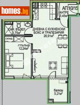 Двустаен, 67m² - Апартамент за продажба - 117688150