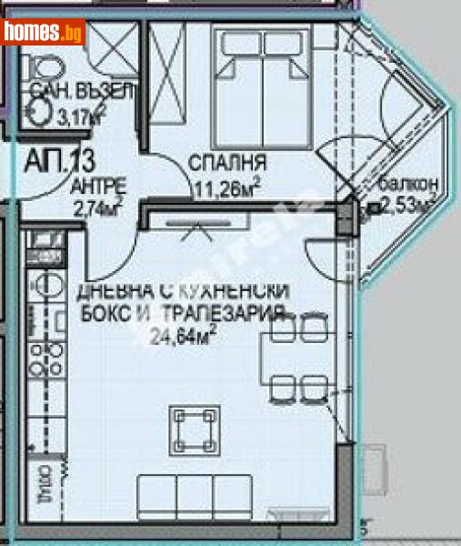 Двустаен, 65m² - Жк. Обеля 2, София - Апартамент за продажба - МИРЕЛА - 117688160