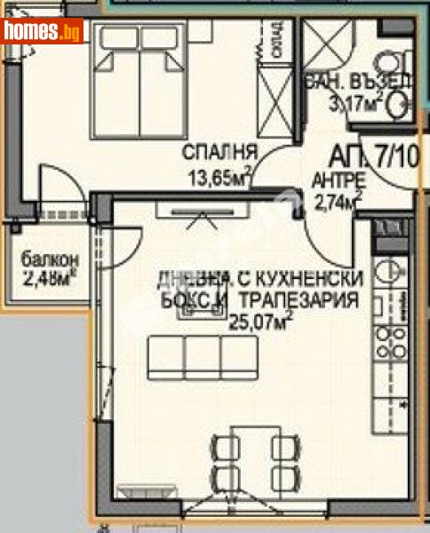 Двустаен, 61m² - Жк. Обеля 2, София - Апартамент за продажба - МИРЕЛА - 117688162