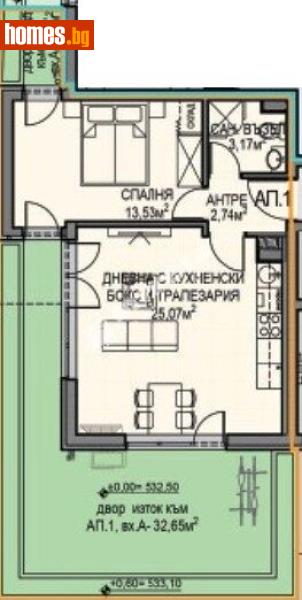 Двустаен, 61m² - Жк. Обеля 2, София - Апартамент за продажба - МИРЕЛА - 117688166