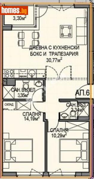 Тристаен, 87m² - Жк. Обеля 2, София - Апартамент за продажба - МИРЕЛА - 117688226