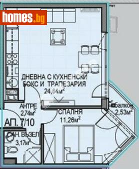 Двустаен, 60m² - Апартамент за продажба - 117688242