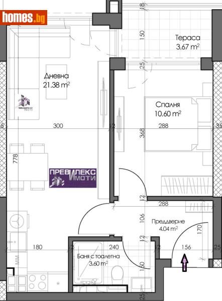 Двустаен, 65m² - Кв. Кършияка, Пловдив - Апартамент за продажба - Превилекс имоти ЕООД - 117690797