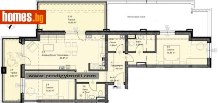 Тристаен, 145m² - Апартамент за продажба - 117695454
