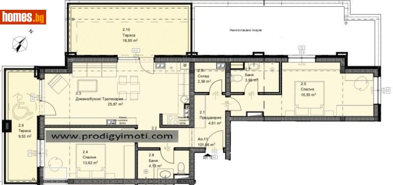 Тристаен, 145m² - Жк. Овча Купел, София - Апартамент за продажба - Продиджи - 117695454