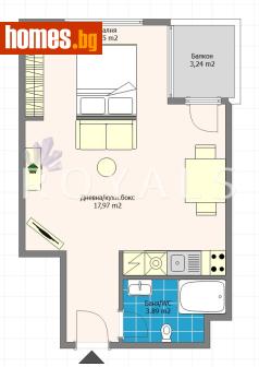 Едностаен, 50m² - Апартамент за продажба - 117697366
