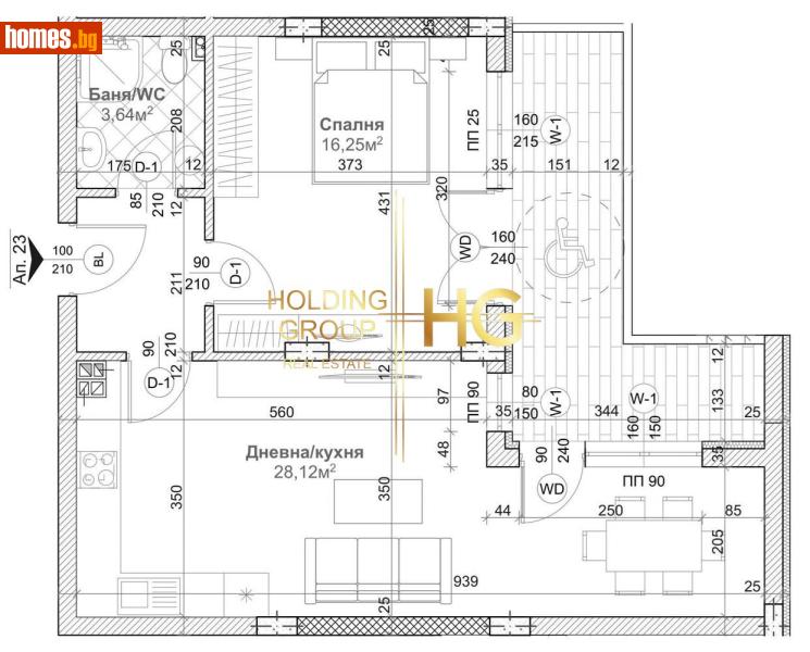 Двустаен, 86m² - Жк. Изгрев, Варна - Апартамент за продажба - Холдинг Груп Недвижими Имоти  - 117703114
