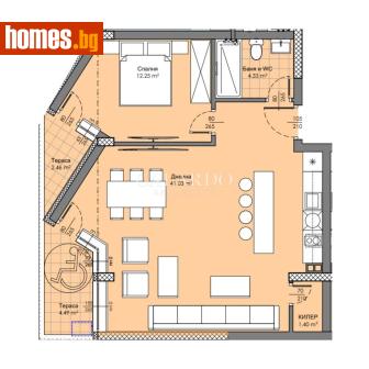 Двустаен, 85m² - Апартамент за продажба - 117707258