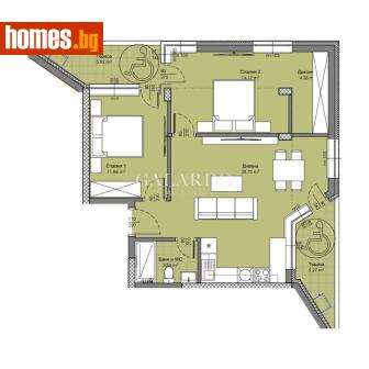 Тристаен, 104m² - Апартамент за продажба - 117707260