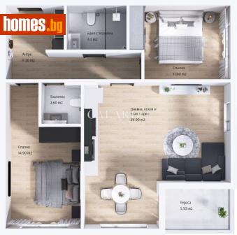 Тристаен, 109m² - Апартамент за продажба - 117707272