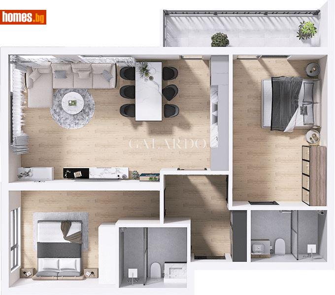 Тристаен, 101m² - Жк. Христо Смирненски, Пловдив - Апартамент за продажба - Galardo real estate - 117707295