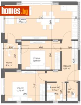 Тристаен, 102m² - Апартамент за продажба - 117723099