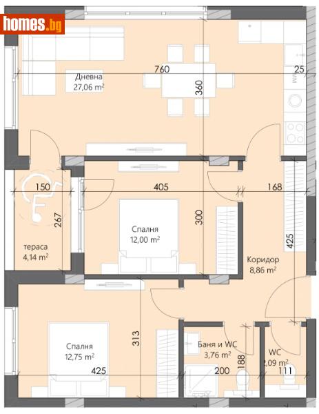 Тристаен, 102m² - Кв. Кършияка, Пловдив - Апартамент за продажба - Deluxe Homes - 117723099