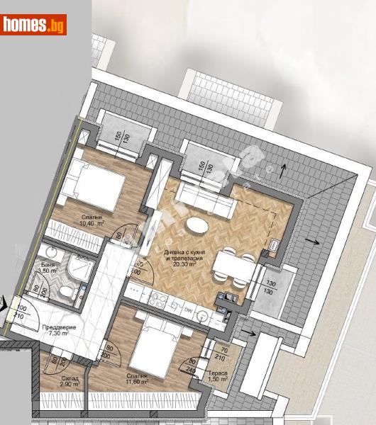 Тристаен, 85m² - Жк. Овча Купел 2, София - Апартамент за продажба - МИРЕЛА - 117741130