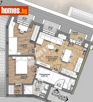 Тристаен, 79m² - Апартамент за продажба - 117741132