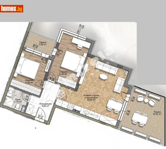 Тристаен, 113m² - Жк. Овча Купел 2, София - Апартамент за продажба - МИРЕЛА - 117741154