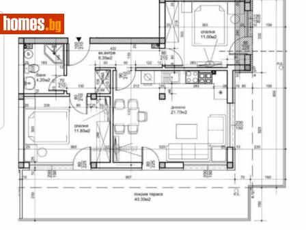 Тристаен, 118m² - Апартамент за продажба - 117741216