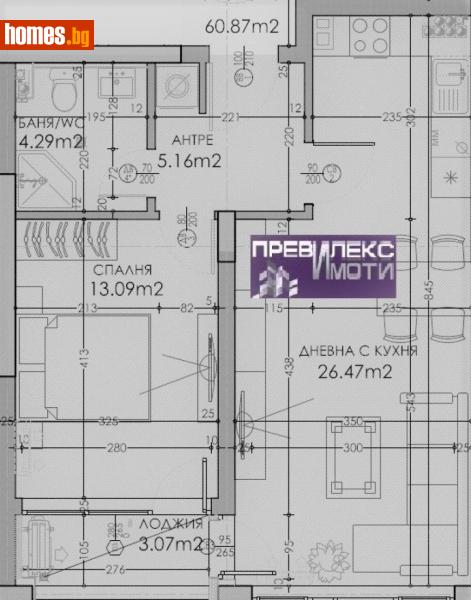 Двустаен, 74m² - Кв. Каменица , Пловдив - Апартамент за продажба - Превилекс имоти ЕООД - 117743898