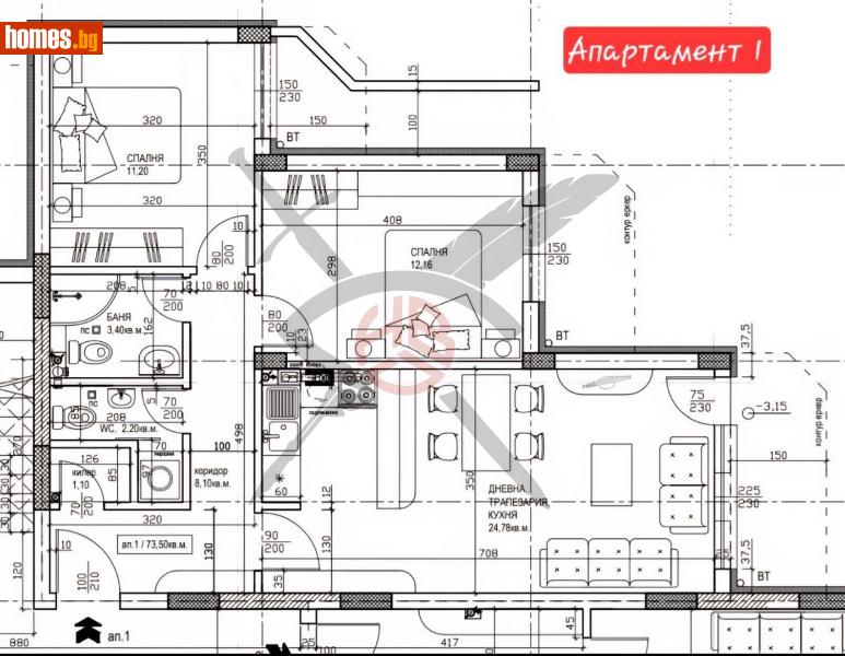 Тристаен, 101m² - Кв. Карпузица, София - Апартамент за продажба - ЕКС НВД - 117744271