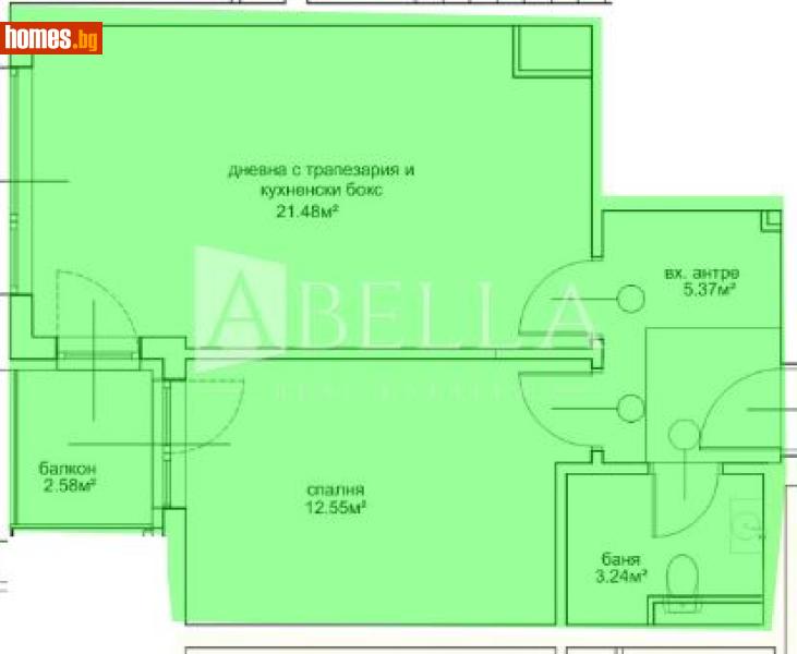 Двустаен, 62m² - Жк. Овча Купел 2, София - Апартамент за продажба - Абела - 117752066