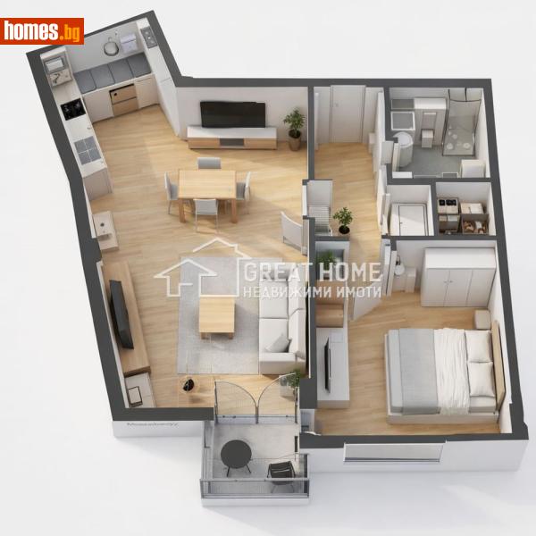 Двустаен, 74m² -  Център, Търговище - Апартамент за продажба - ГРЕАЙТ ХОУМ ЕООД - 117752209