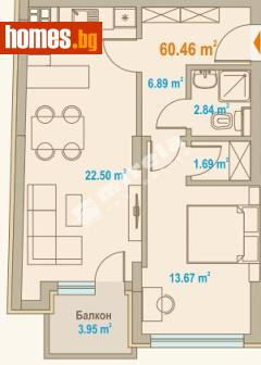 Двустаен, 76m² - Апартамент за продажба - 117766028