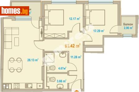 Тристаен, 129m² - Апартамент за продажба - 117766046