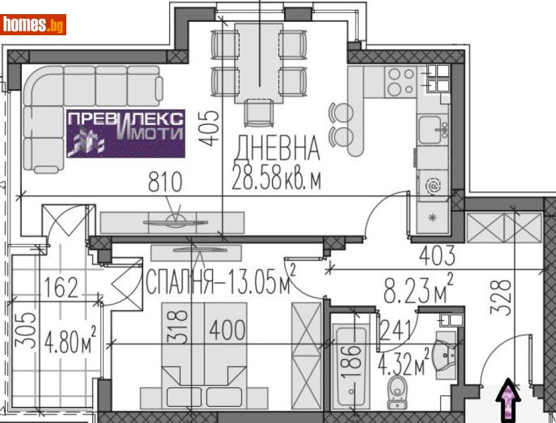 Двустаен, 87m² - Кв. Каменица , Пловдив - Апартамент за продажба - Превилекс имоти ЕООД - 117767357