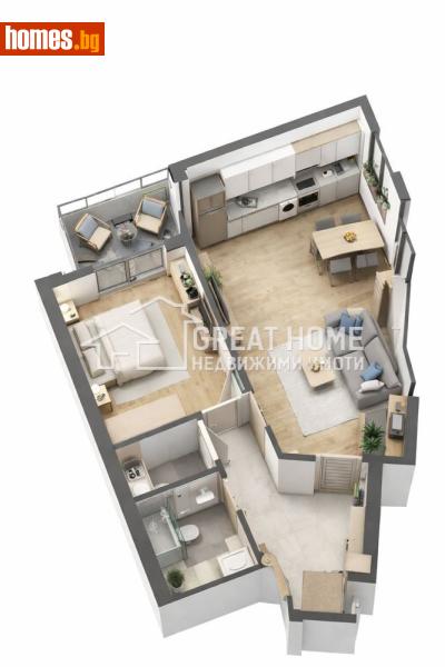 Двустаен, 74m² -  Широк Център, Търговище - Апартамент за продажба - ГРЕАЙТ ХОУМ ЕООД - 117775744