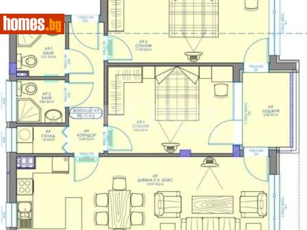 Тристаен, 98m² - Апартамент за продажба - 117784281