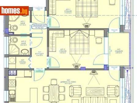 Тристаен, 117m² - Апартамент за продажба - 117784365