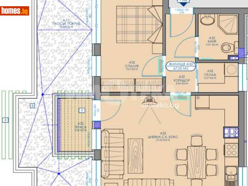 Двустаен, 102m² - Жк. Обеля 2, София - Апартамент за продажба - ИМОТЕКА АД - 117784442