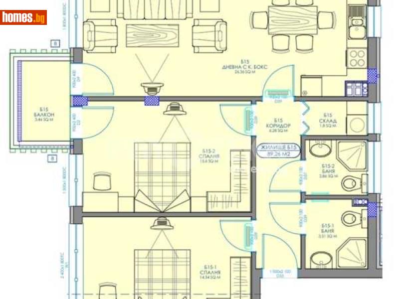 Тристаен, 102m² - Жк. Обеля 2, София - Апартамент за продажба - ИМОТЕКА АД - 117784547