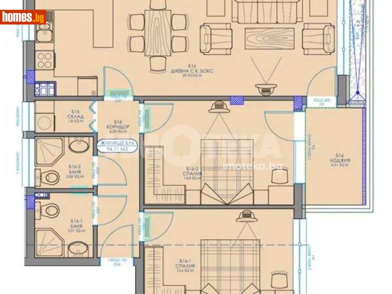 Тристаен, 111m² - Жк. Обеля 2, София - Апартамент за продажба - ИМОТЕКА АД - 117784554